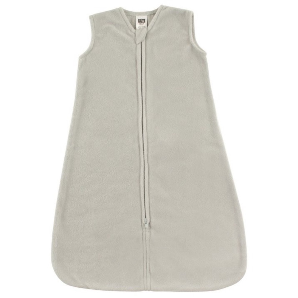 Hudson Baby Infant Plush Sleeping bag, sack, blanket, solid light gray fleece